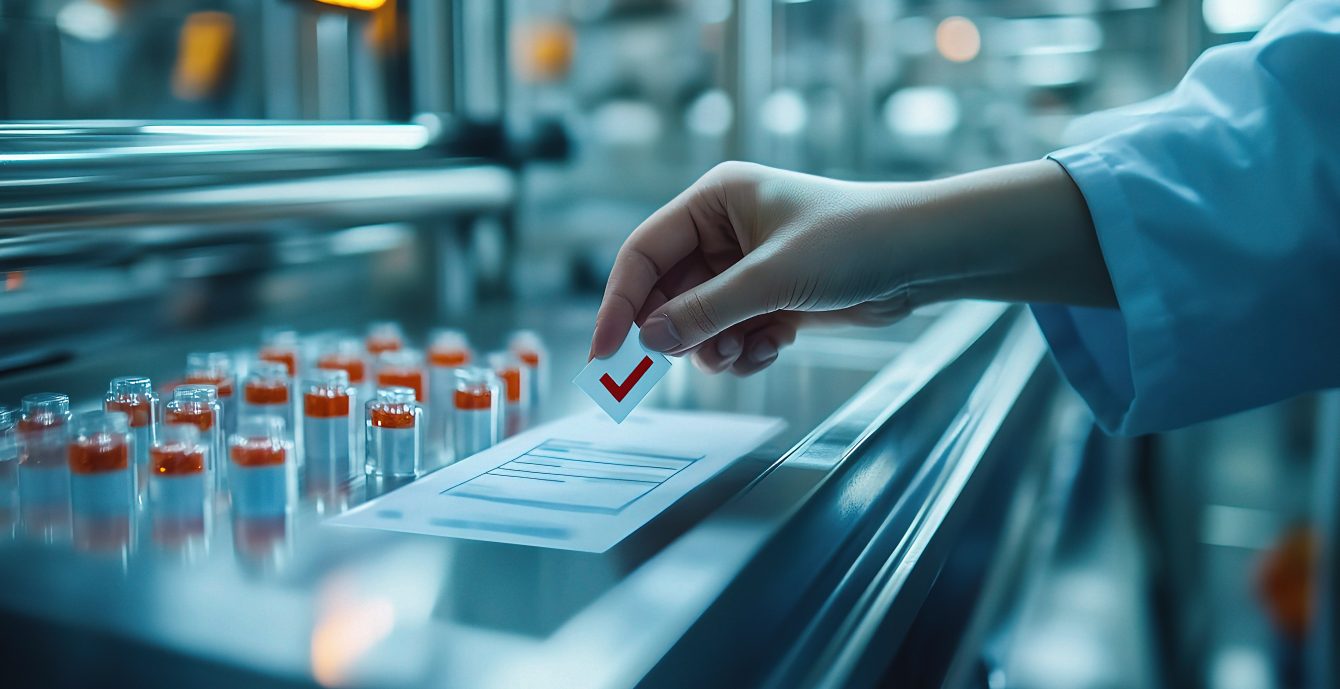 Hand Touching Virtual Checklist in Laboratory Setting with Vials
